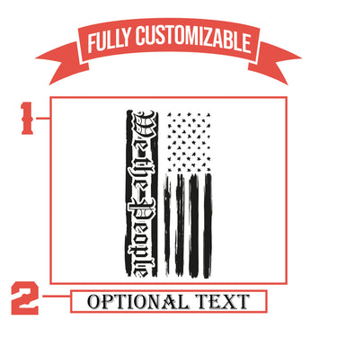 We The People With Distressed American Flag Patriotic Pint Glass